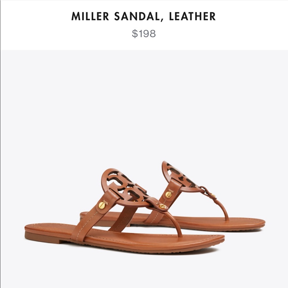 Tory Burch Miller Sandal Leather Brown
